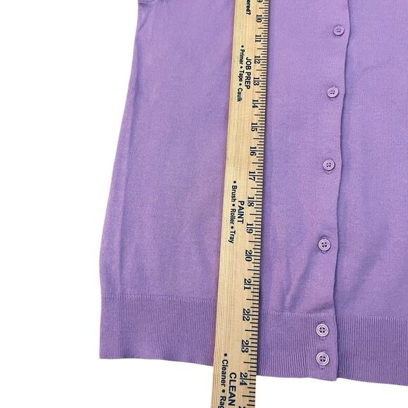 J Crew Classic Cardigan Medium Button Down Preppy Classic Minimalist Cotton - Picture 10 of 10